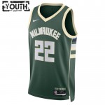 Maillot NBA Milwaukee Bucks Khris Middleton 22 Nike 2022-23 Icon Edition Vert Swingman - Enfant